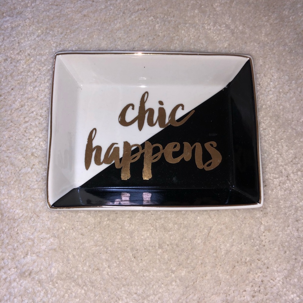 Chic Happens B&W Jewelry Dish